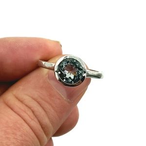 Sterling Silver Lab Created Grey Spinel Ring